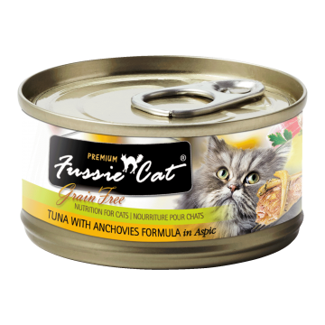 Fussie Cat Black Label Tuna and Anchovy 80g Carton (24 Cans)